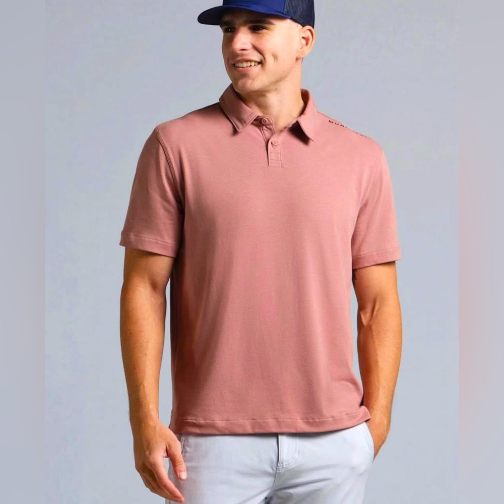 Municipal Men's golf polo - Men's Large - Mauve